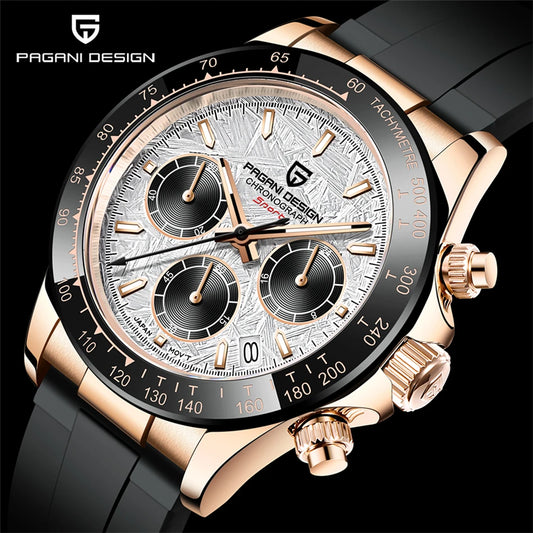 PAGANI DESIGN Retro Chronograph – Edelstahl & Saphirglas