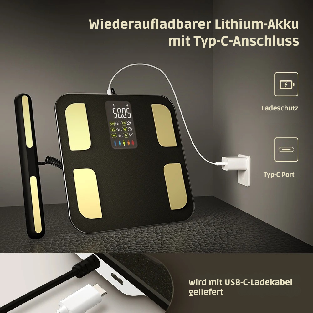 BodyTrack Pro – 3-in-1 Körperanalyse-Waage