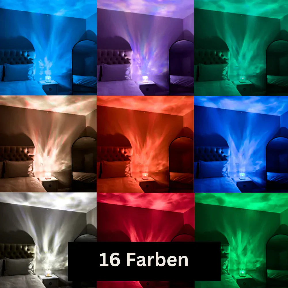 AuroraGlow – 16 Farben & Flammenlicht